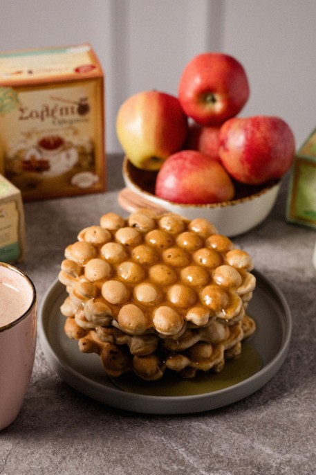 Vegan Apple Honey Waffles